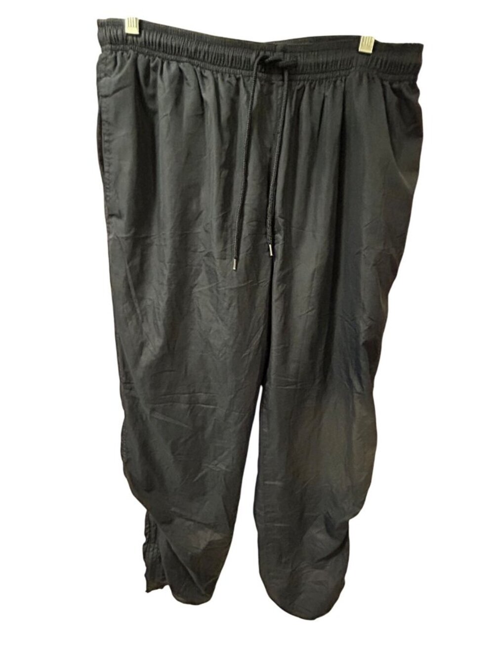 D.A.C. Performance Lined Drawstring Elastic Waist Black Pants - Size L